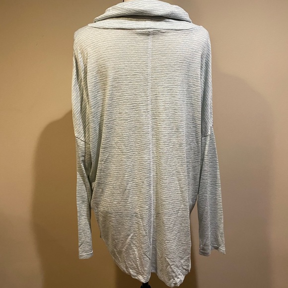 Caslon Blue Turtleneck Striped Pullover Sweater - Picture 6 of 7